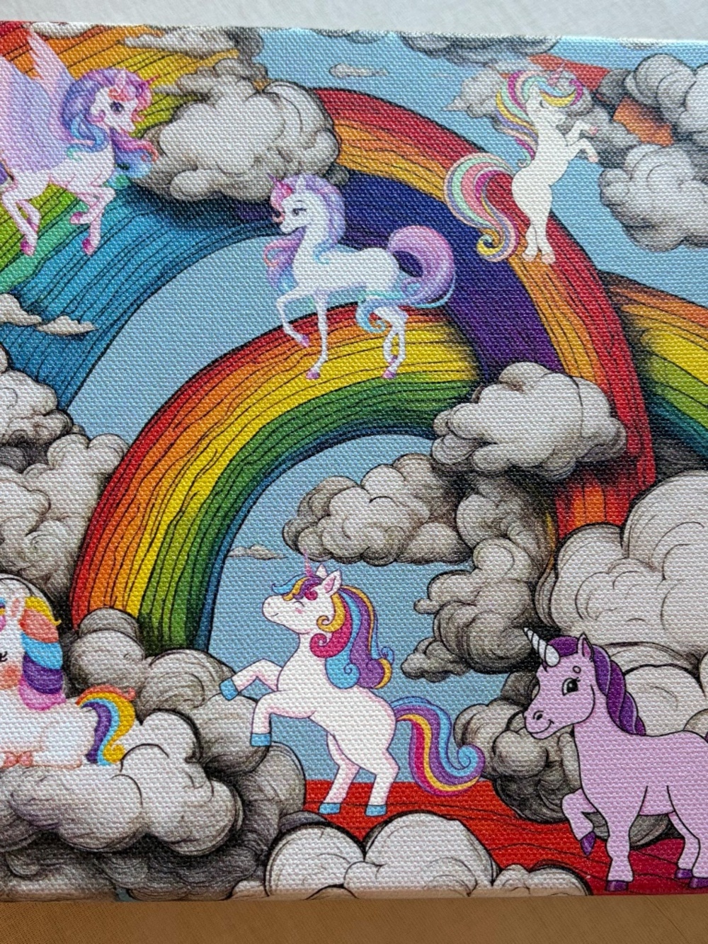 Unicorns & Rainbows Painting On Canvas 7.5 x 1.5 x 7.5